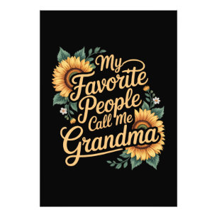 My Favourite People Call Me Grandma Mother's Day Photo Print