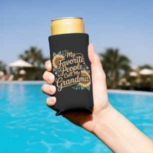 My Favourite People Call Me Grandma Mother's Day Seltzer Can Cooler