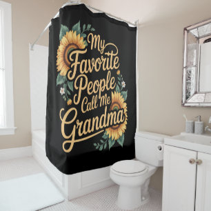 My Favourite People Call Me Grandma Mother's Day Shower Curtain