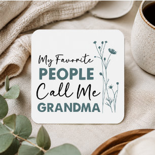 My Favourite People Call Me Grandma Square Sticker