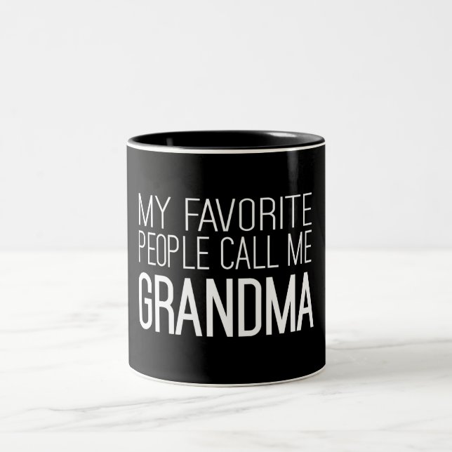 My Favourite People Call Me Grandma Two-Tone Coffee Mug (Center)