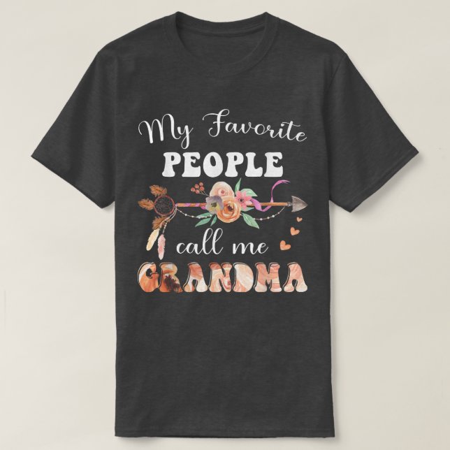 My Favourite People Call Me Grandma Women Floral G T-Shirt (Design Front)