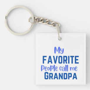 My Favourite People Call me Grandpa Key Ring