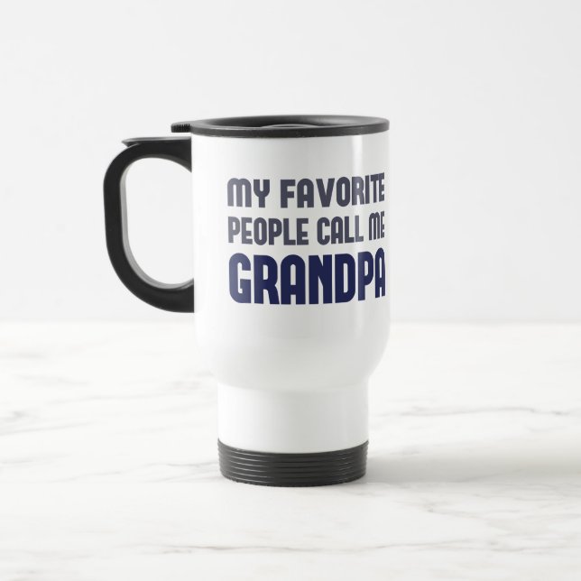 My Favourite People Call Me Grandpa Travel Mug (Left)
