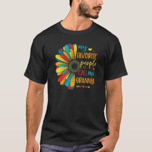 My Favourite People Call Me Granny Daisy Flower Gr T-Shirt