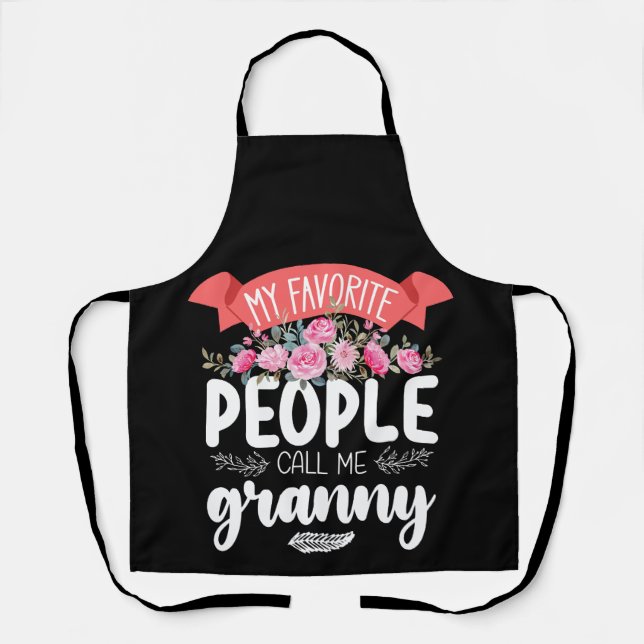 My Favourite People Call Me Granny Mother's Day Apron (Front)