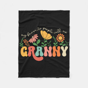 My Favourite People Call Me Granny Mothers Day  Fleece Blanket