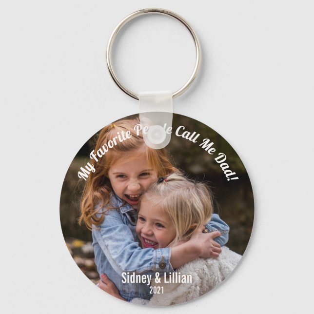 My Favourite People Call Me Keepsake Photo  Key Ring (Front)