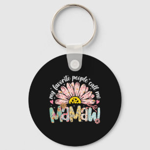 My Favourite People Call Me Mamaw Mothers Day Girl Key Ring