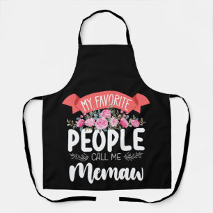 My Favourite People Call Me Memaw Mother's Day Apron