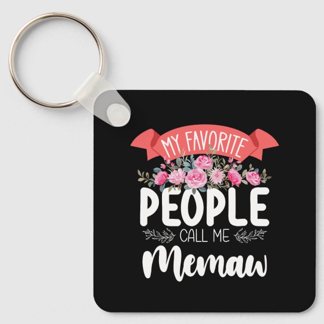 My Favourite People Call Me Memaw Mother's Day Key Ring (Front)