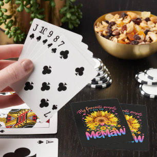 My Favourite People Call Me Memaw Mothers Day Playing Cards