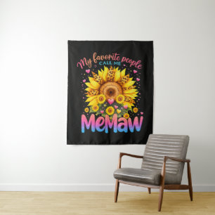 My Favourite People Call Me Memaw Mothers Day Tapestry