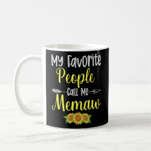 My Favourite People Call Me Memaw Sunflower Mother Coffee Mug