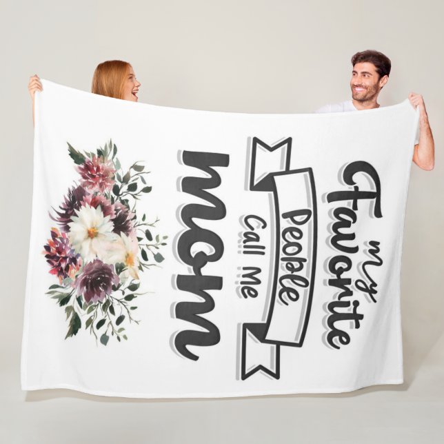 My Favourite People Call Me Mum Fleece Blanket (In Situ)
