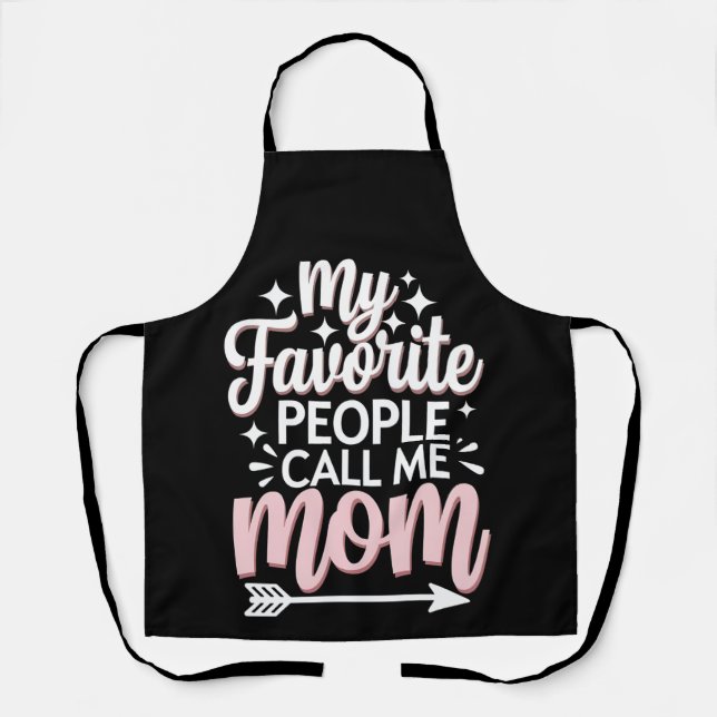 My Favourite People Call Me Mum Mother's Day Flora Apron (Front)