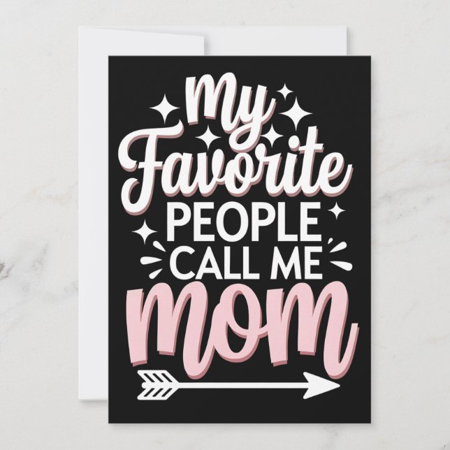 My Favourite People Call Me Mum Mother's Day Flora Invitation (Front)