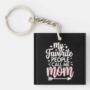 My Favourite People Call Me Mum Mother's Day Flora Key Ring