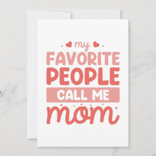 My Favourite People Call Me Mum Thank You Card