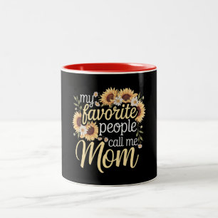 My Favourite People Call Me Mum Two-Tone Coffee Mug