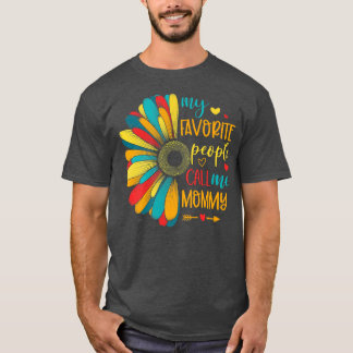 My Favourite People Call Me Mummy Daisy Flower Mom T-Shirt