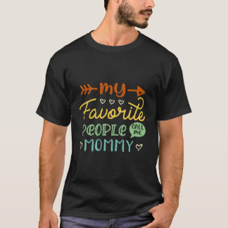 My Favourite People Call Me Mummy Floral Mother'S  T-Shirt