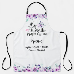 My Favourite People Call Me Nana   Grandkids Name Apron