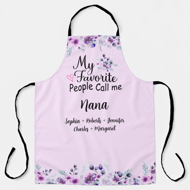My Favourite People Call Me Nana | Grandkids Name Apron (Front)