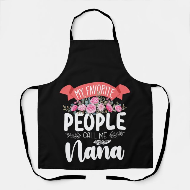 My Favourite People Call Me Nana Mother's Day Apron (Front)