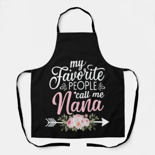 My Favourite People Call Me Nana Mothers Day Flora Apron
