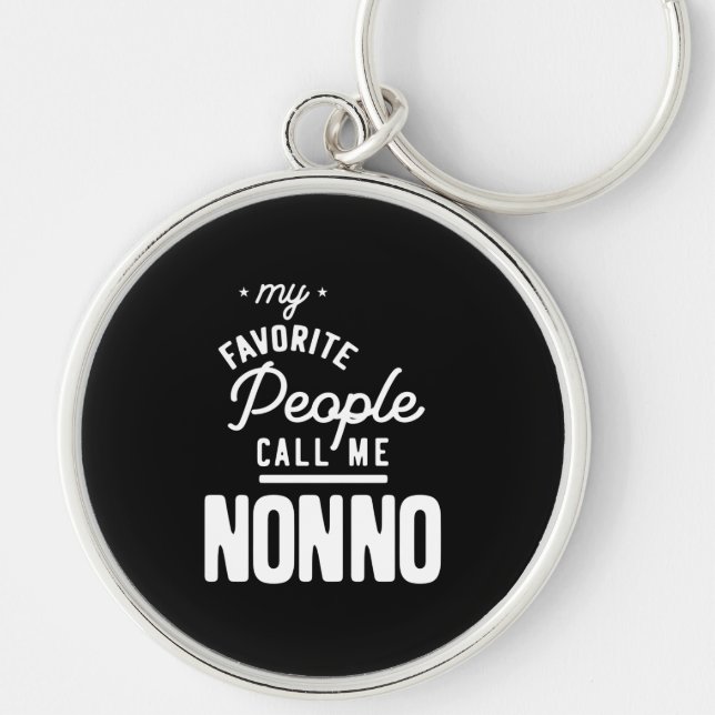 My Favourite People Call Me Nonno Key Ring (Front)