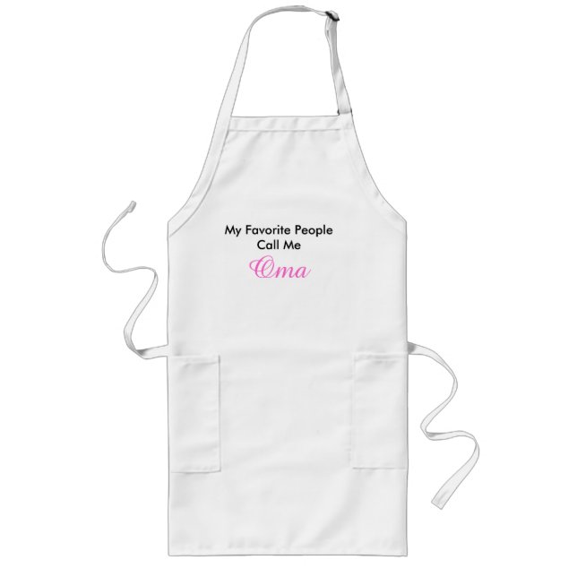 My Favourite People Call Me Oma Long Apron (Front)