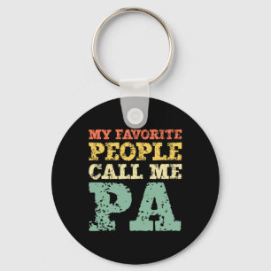 My Favourite People Call Me Pa Vintage  Key Ring