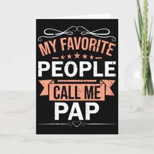 My Favourite People Call Me Pap Retro Men Father&# Card
