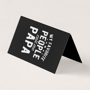 My Favourite People Call Me Papa Business Card