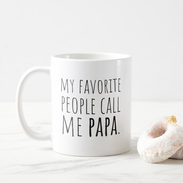 My Favourite People Call Me Papa Coffee Mug (With Donut)