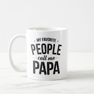My Favourite People Call Me Papa Vintage Coffee Mug
