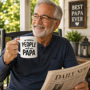 My Favourite People Call Me Papa Vintage Coffee Mug
