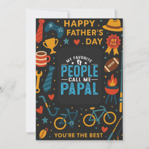My Favourite People Call Me Papal Fathers Day Gift Invitation