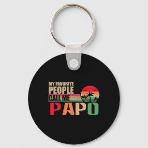My Favourite People Call Me Papo Funny Fathers Day Key Ring