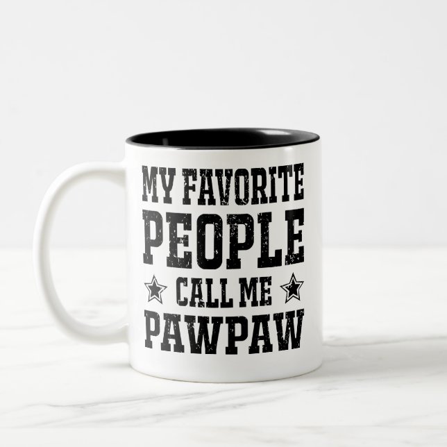My Favourite People Call Me PawPaw Two-Tone Coffee Mug (Left)