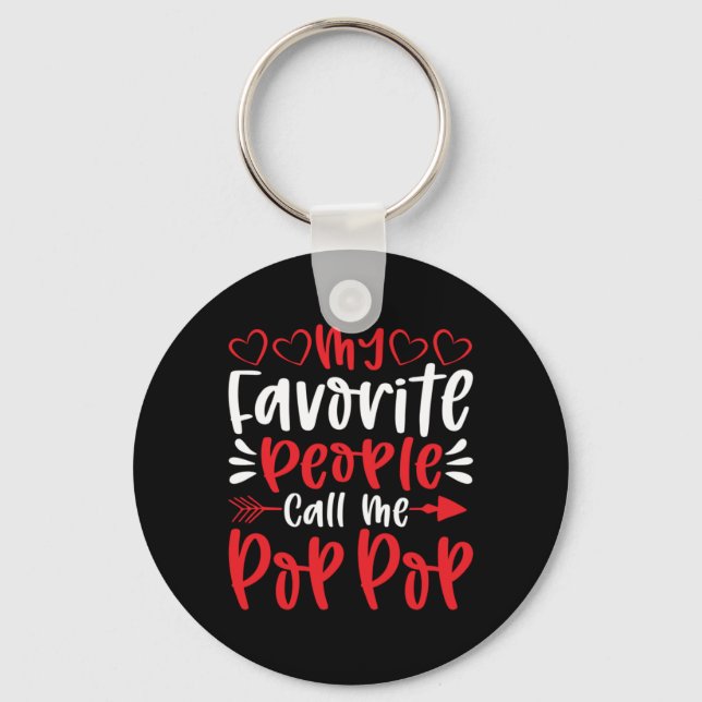 My Favourite People Call Me Poppop Key Ring (Front)