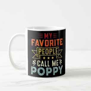 My Favourite People Call Me Poppy Retro Father's D Coffee Mug