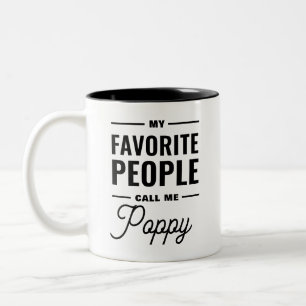 My Favourite People Call Me Poppy Two-Tone Coffee Mug