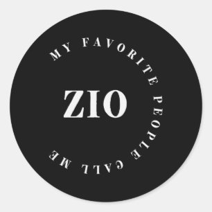 My Favourite People Call Me Zio Italian Uncle Fath Classic Round Sticker