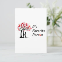 My Favourite Person Valentine’s Day Greeting Card