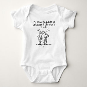 my favourite place is grandma and grandpa house baby bodysuit