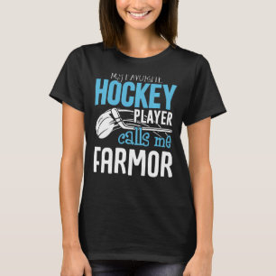 My Favourite Player Calls Me Farmor Shirt Hockey
