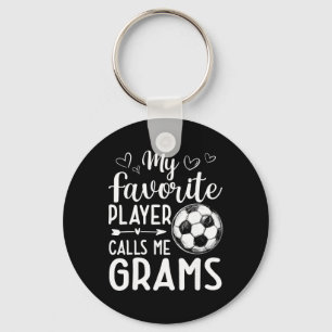 My Favourite Player Calls Me Grams Soccer Player Key Ring