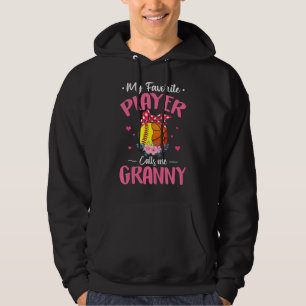 My Favourite Player Calls Me Granny Softball Baske Hoodie